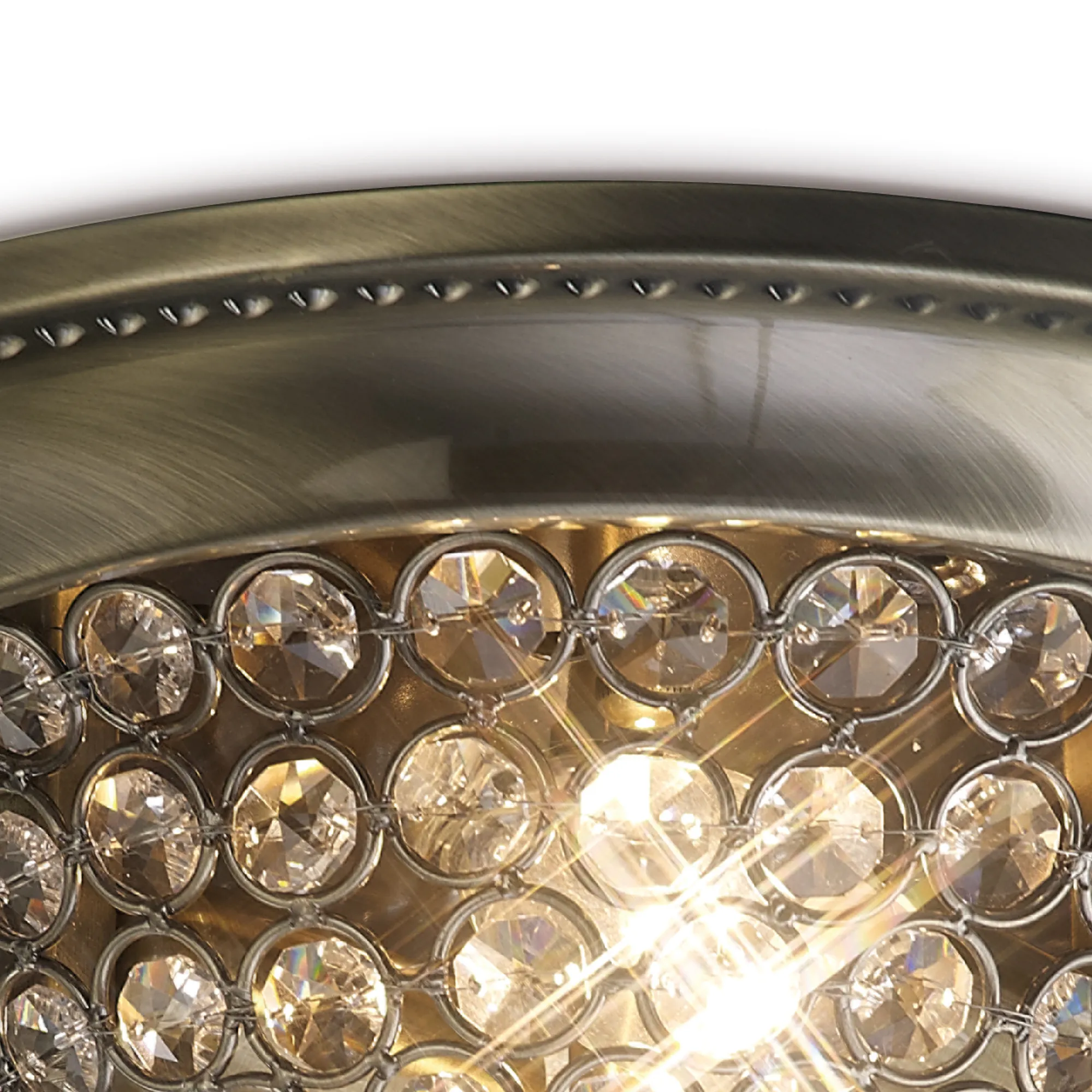Paloma Crystal  Flush Ceiling 2 Light IL31130  Diyas Paloma